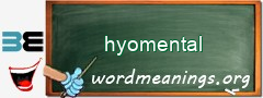 WordMeaning blackboard for hyomental